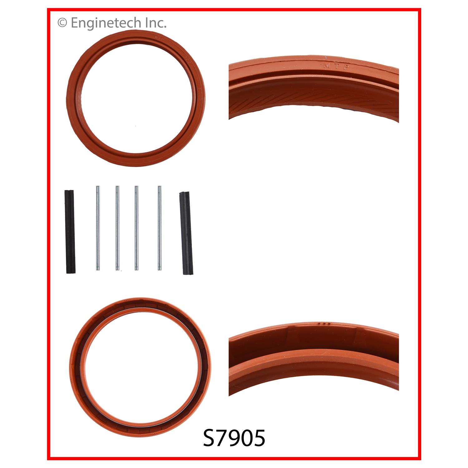 Enginetech Engine Rear Crankshaft Seal - 1 Piece - Viton - S7905
