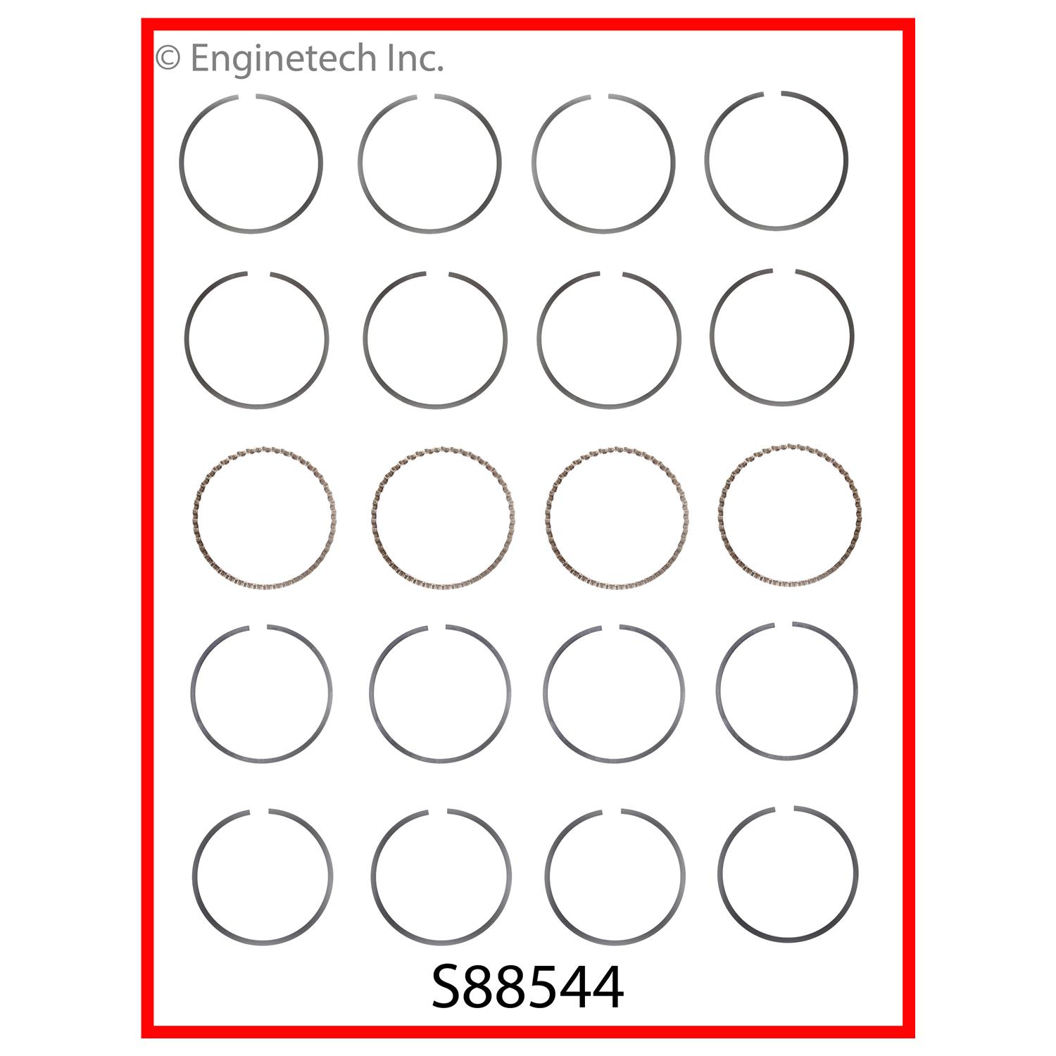 Enginetech Engine Premium Piston Ring Complete Set - S88544-.50
