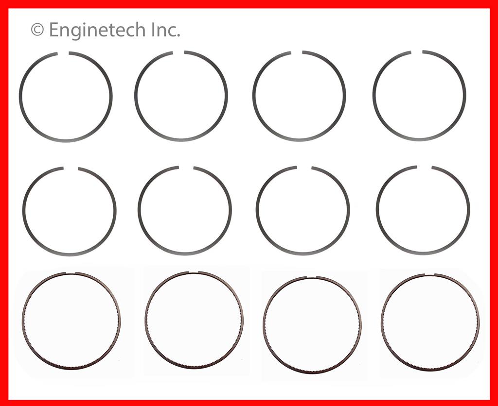 Enginetech Engine Premium Piston Ring Complete Set - S90004-.50