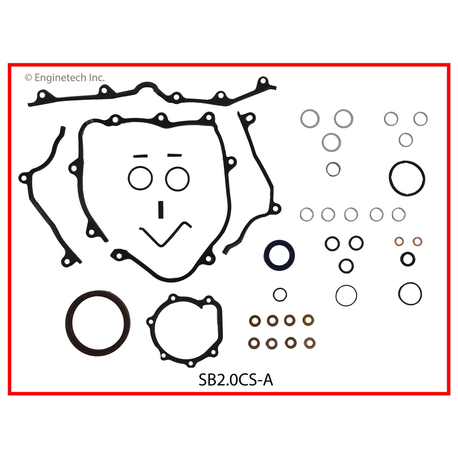Enginetech Engine Lower End Gasket Set Subaru Car and Truck - SB2.0CS-A