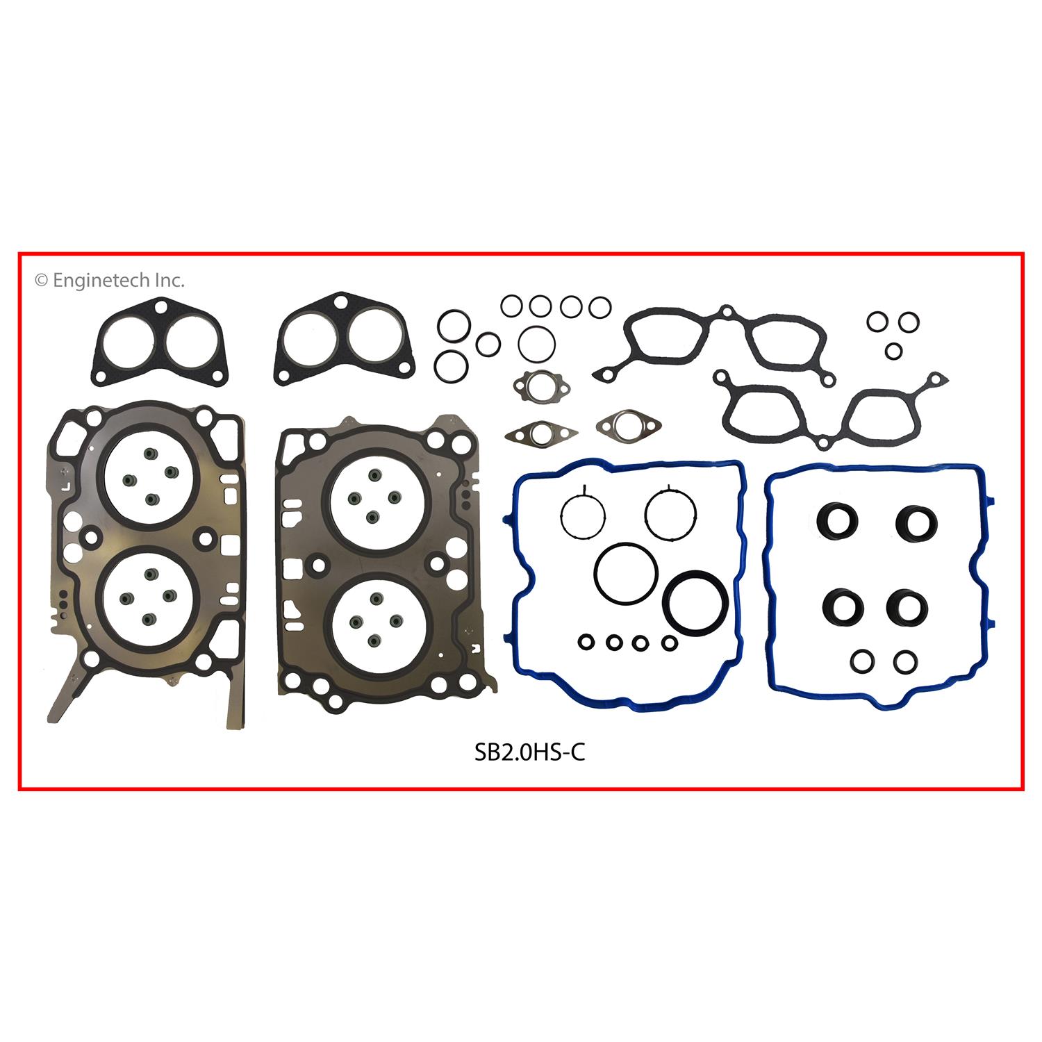 Enginetech Engine Cylinder Head Gasket Set - Subaru Car and Truck - SB2.0HS-C