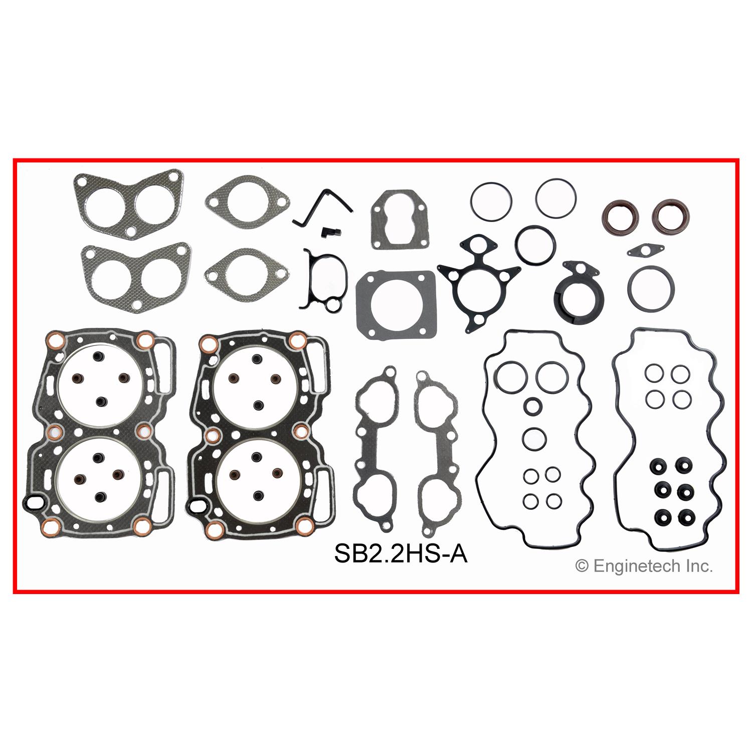 Enginetech Engine Cylinder Head Gasket Set - Subaru Car and Truck - SB2.2HS-A