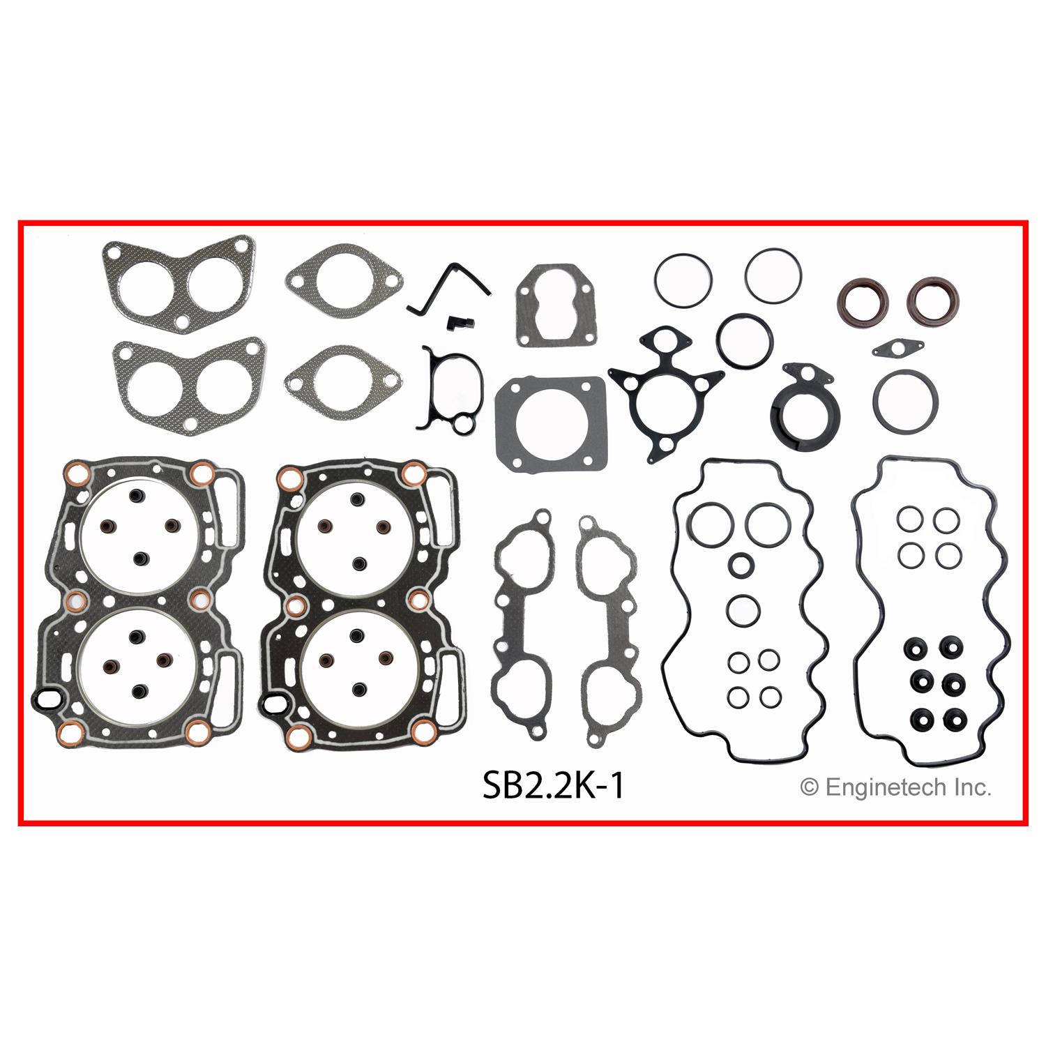 Enginetech Engine Full Gasket Set - Subaru Car and Truck - SB2.2K-1