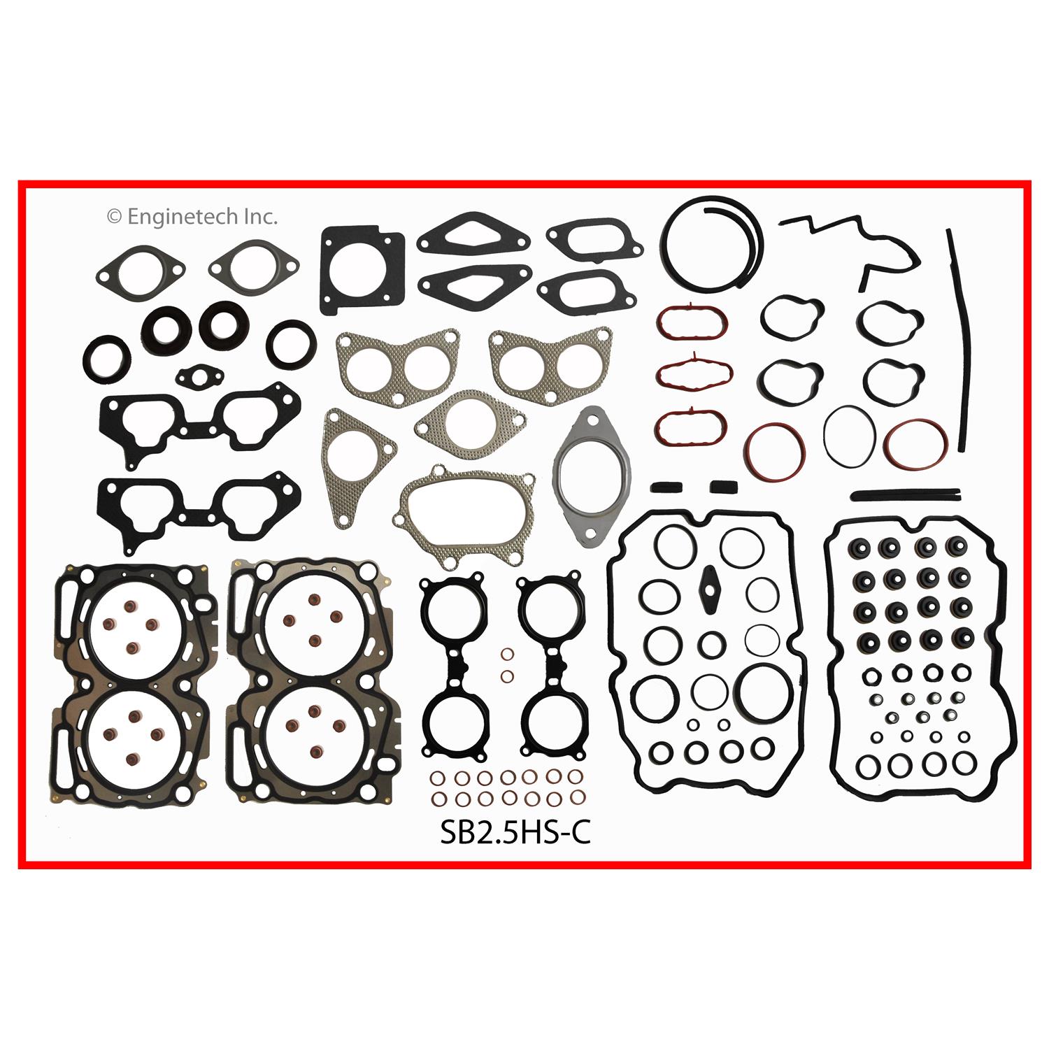 Enginetech Engine Cylinder Head Gasket Set - Subaru Car and Truck - SB2.5HS-C