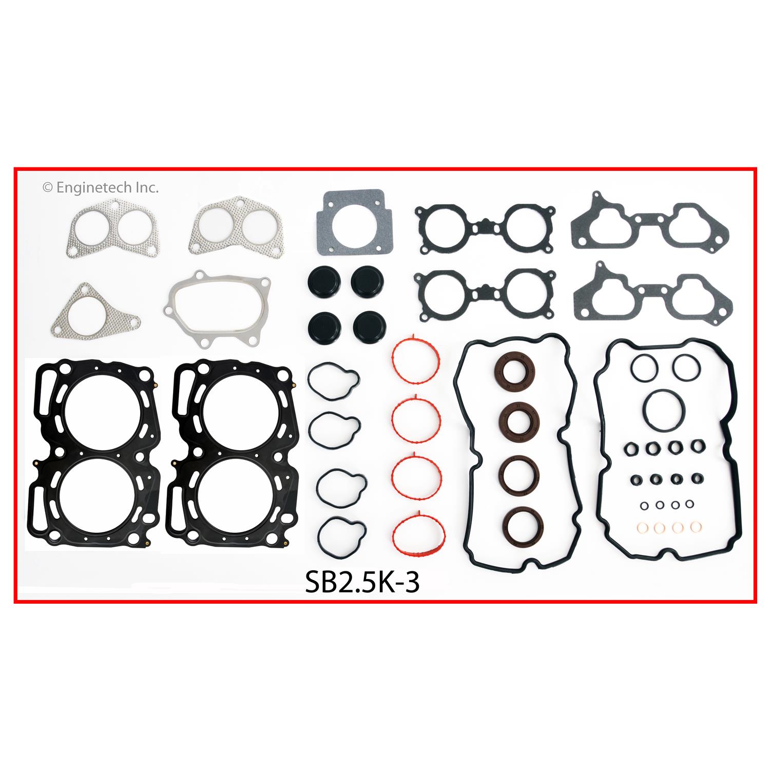 Enginetech Engine Full Gasket Set - Subaru Car and Truck - SB2.5K-3