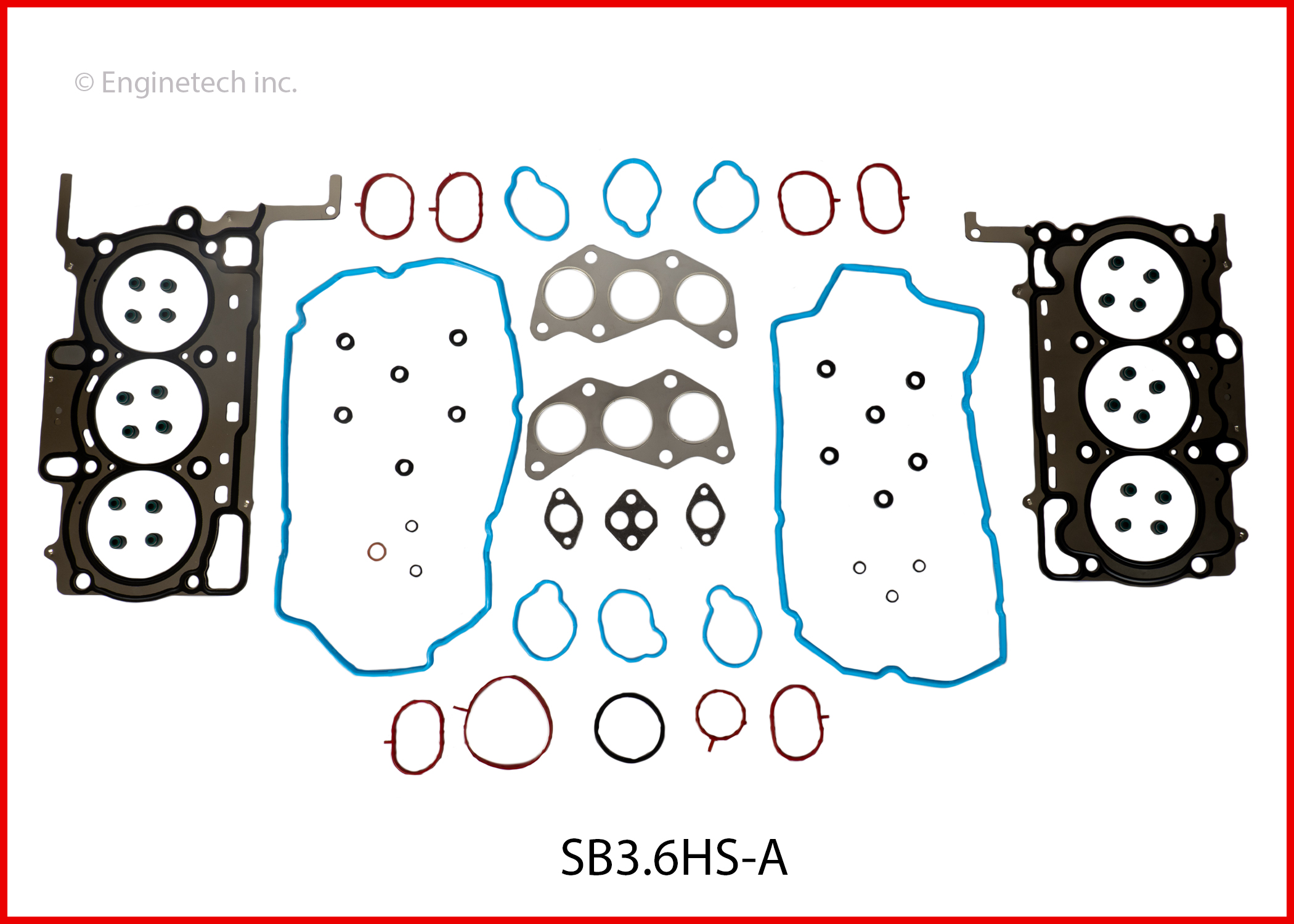 Enginetech Engine Cylinder Head Gasket Set - Subaru Car and Truck - SB3.6HS-A