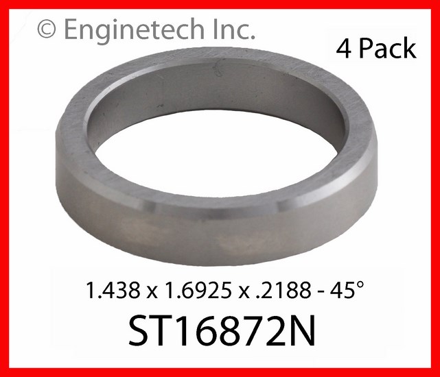 Enginetech Engine Valve Seat - 4 Pack - ST16872N
