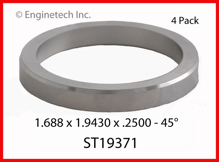 Enginetech Engine Valve Seat - 4 Pack - ST19371