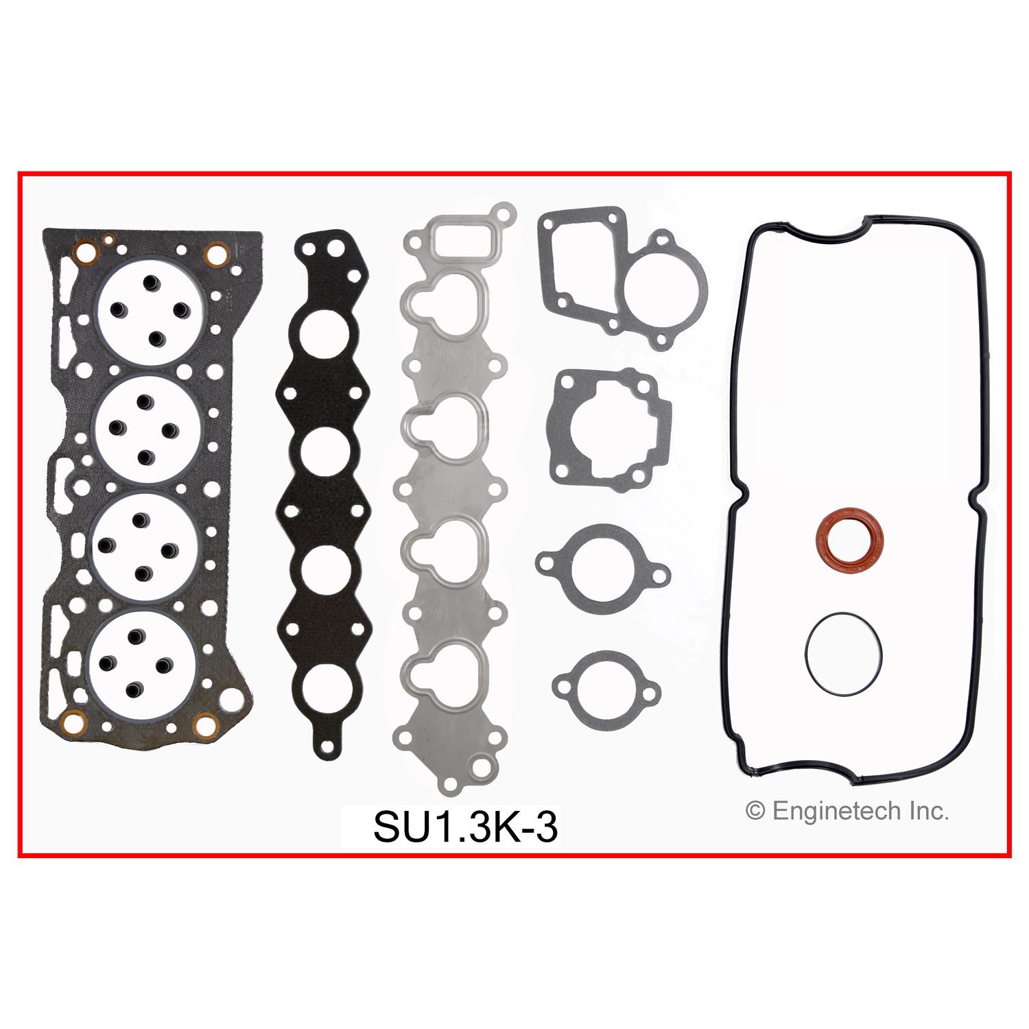 Enginetech Engine Full Gasket Set - Suzuki Car and Truck - SU1.3K-3