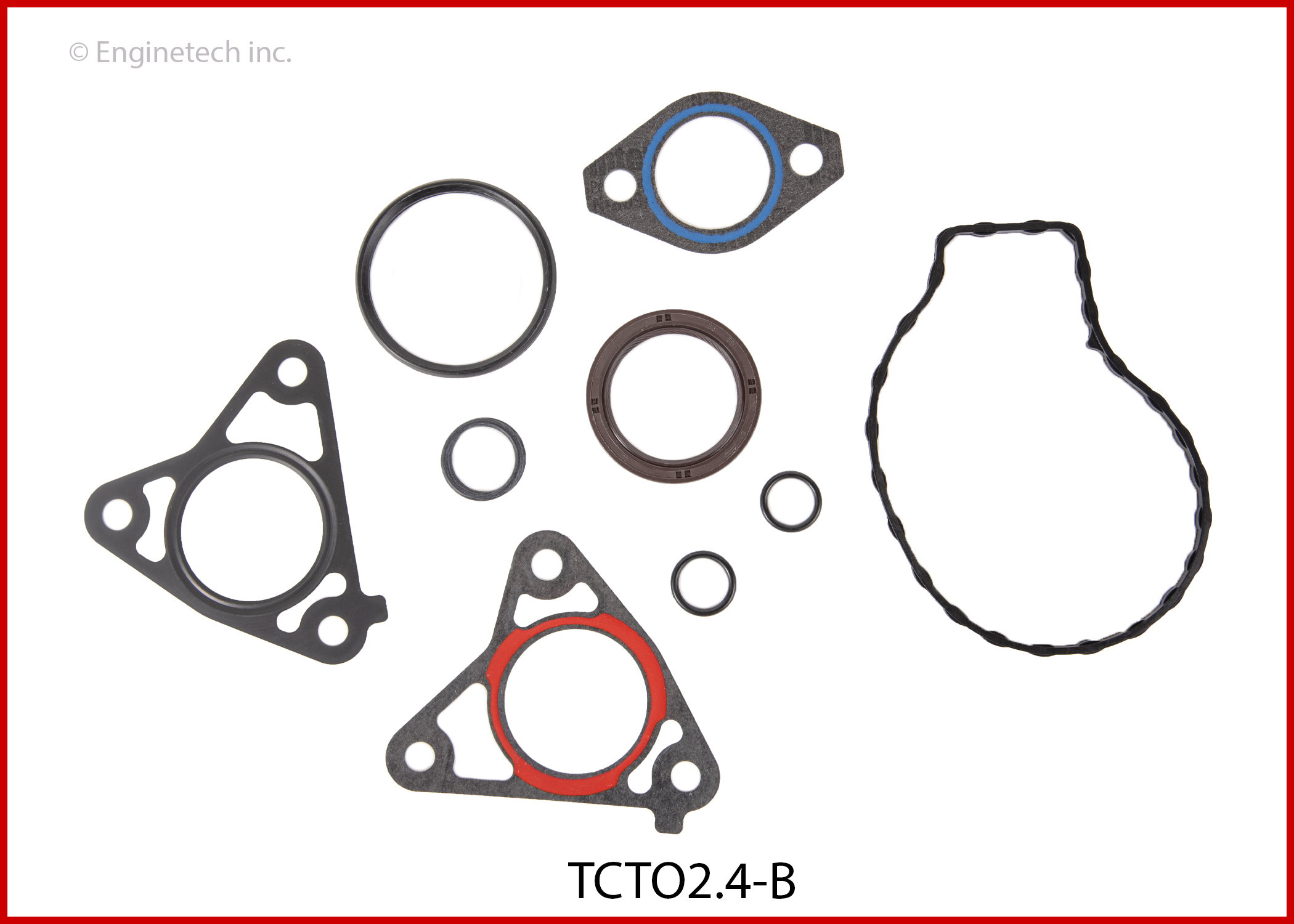 Enginetech Engine Timing Cover Gasket Set - Toyota Car and Truck - TCTO2.4-B