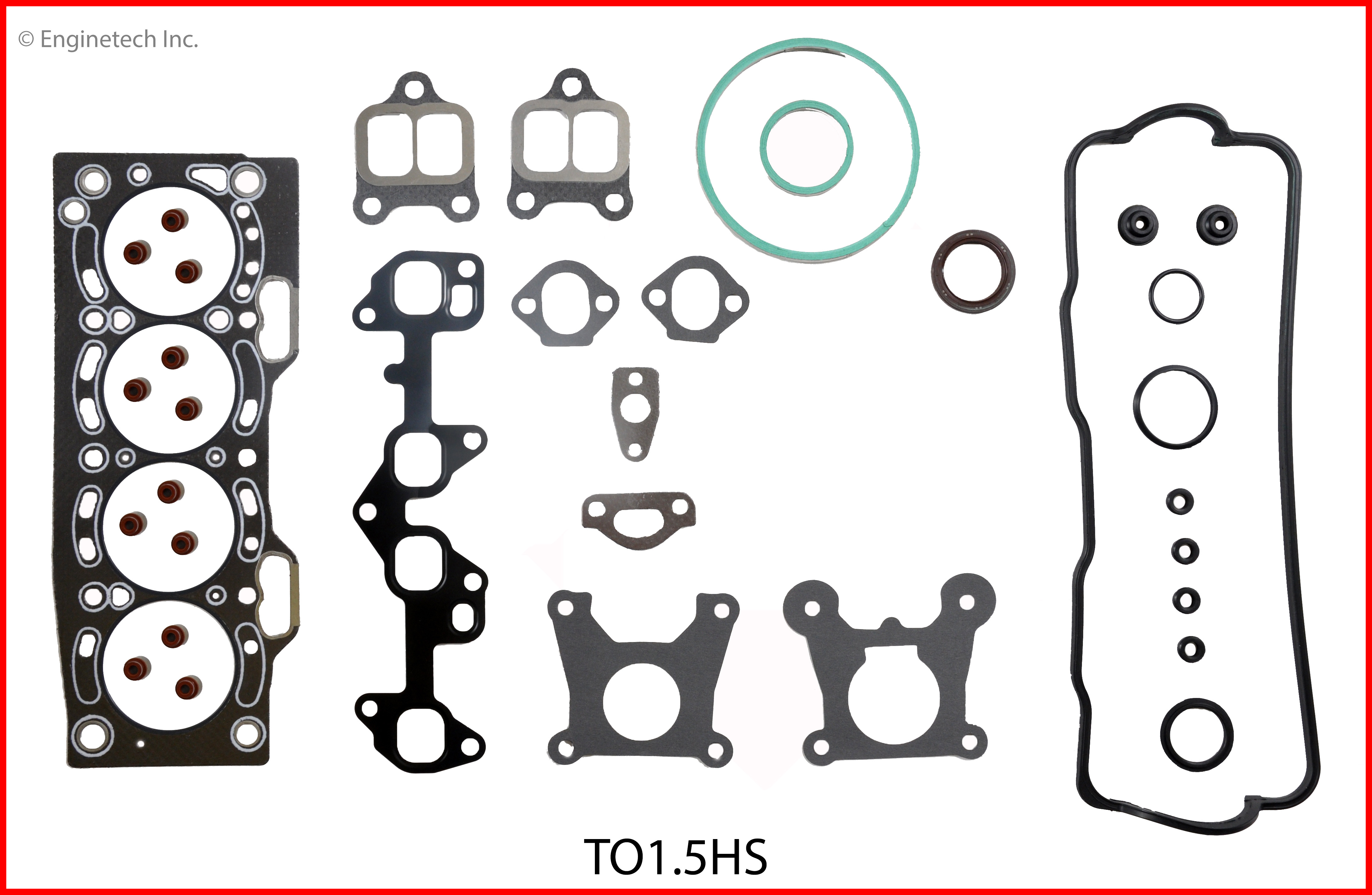 Enginetech Engine Cylinder Head Gasket Set - Toyota Car and Truck - TO1.5HS