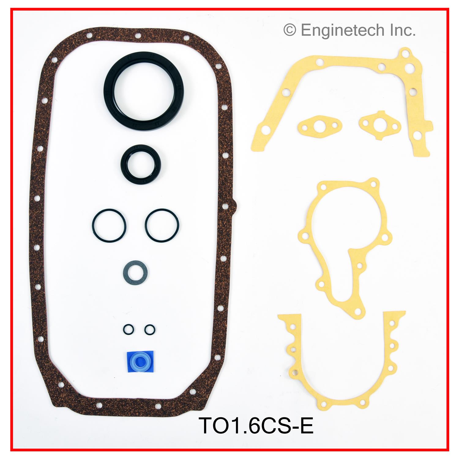 Enginetech Engine Lower End Gasket Set Toyota Car and Truck - TO1.6CS-E