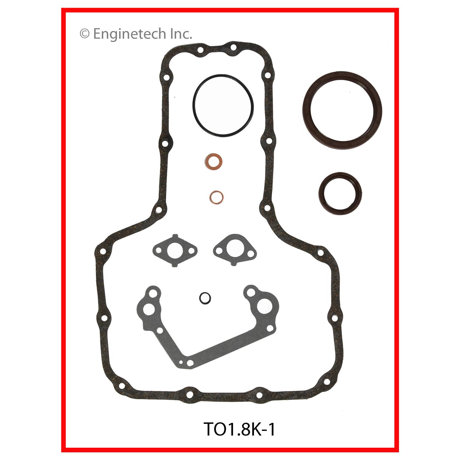 Enginetech Engine Full Gasket Set - Toyota Car and Truck - TO1.8K-1