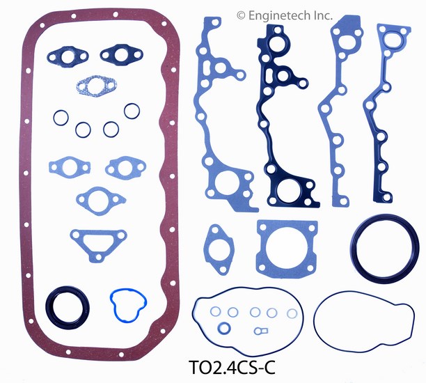 Enginetech Engine Lower End Gasket Set Toyota Car and Truck - TO2.4CS-C