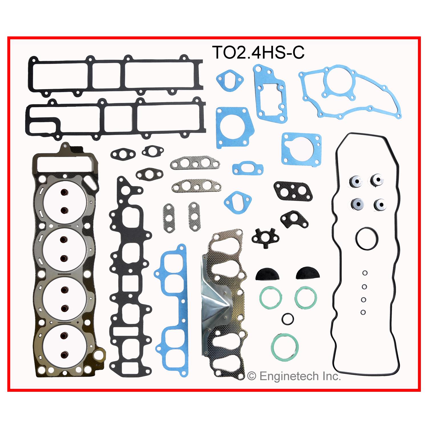 Enginetech Engine Cylinder Head Gasket Set - Toyota Car and Truck - TO2.4HS-C