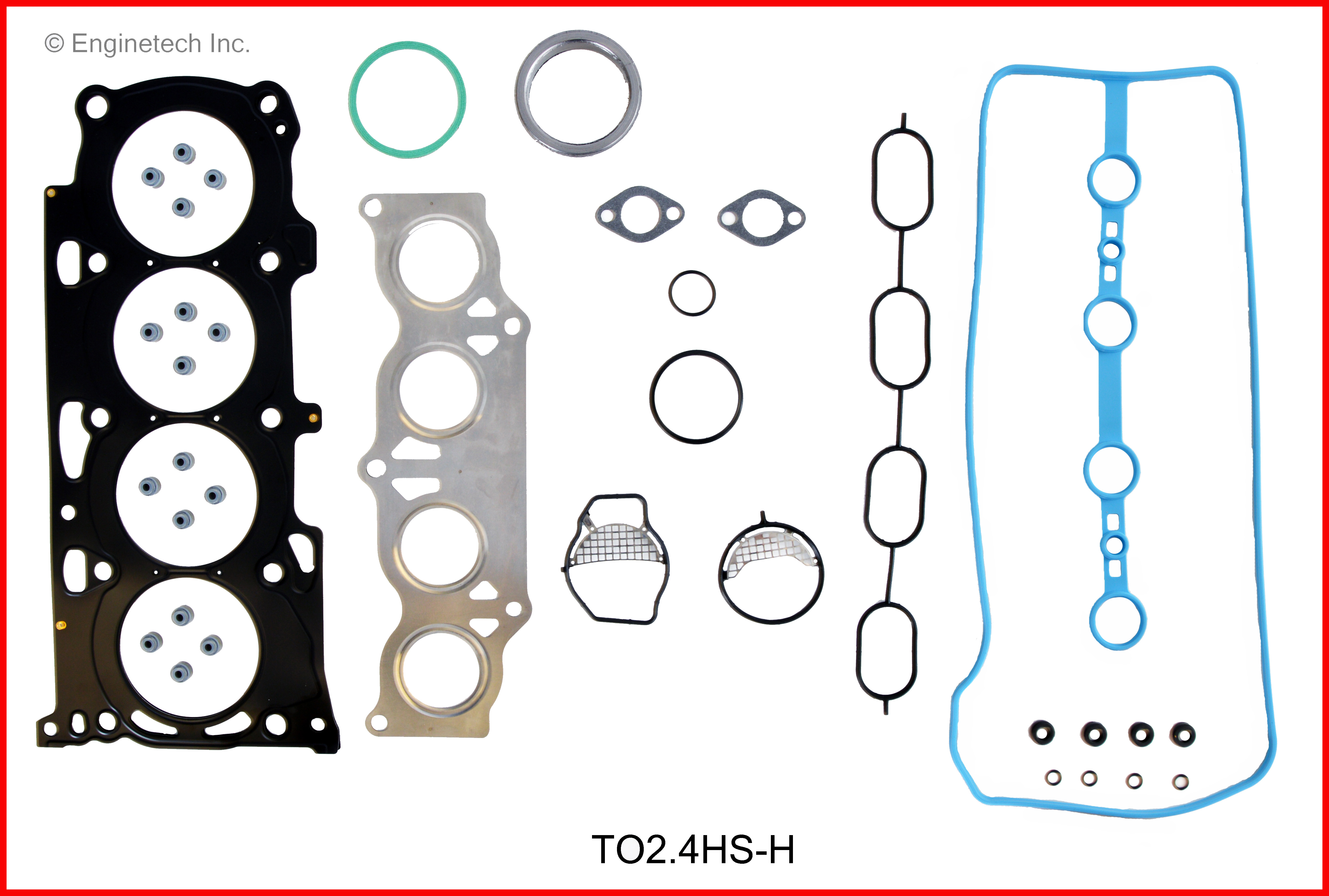 Enginetech Engine Cylinder Head Gasket Set - Toyota Car and Truck - TO2.4HS-H