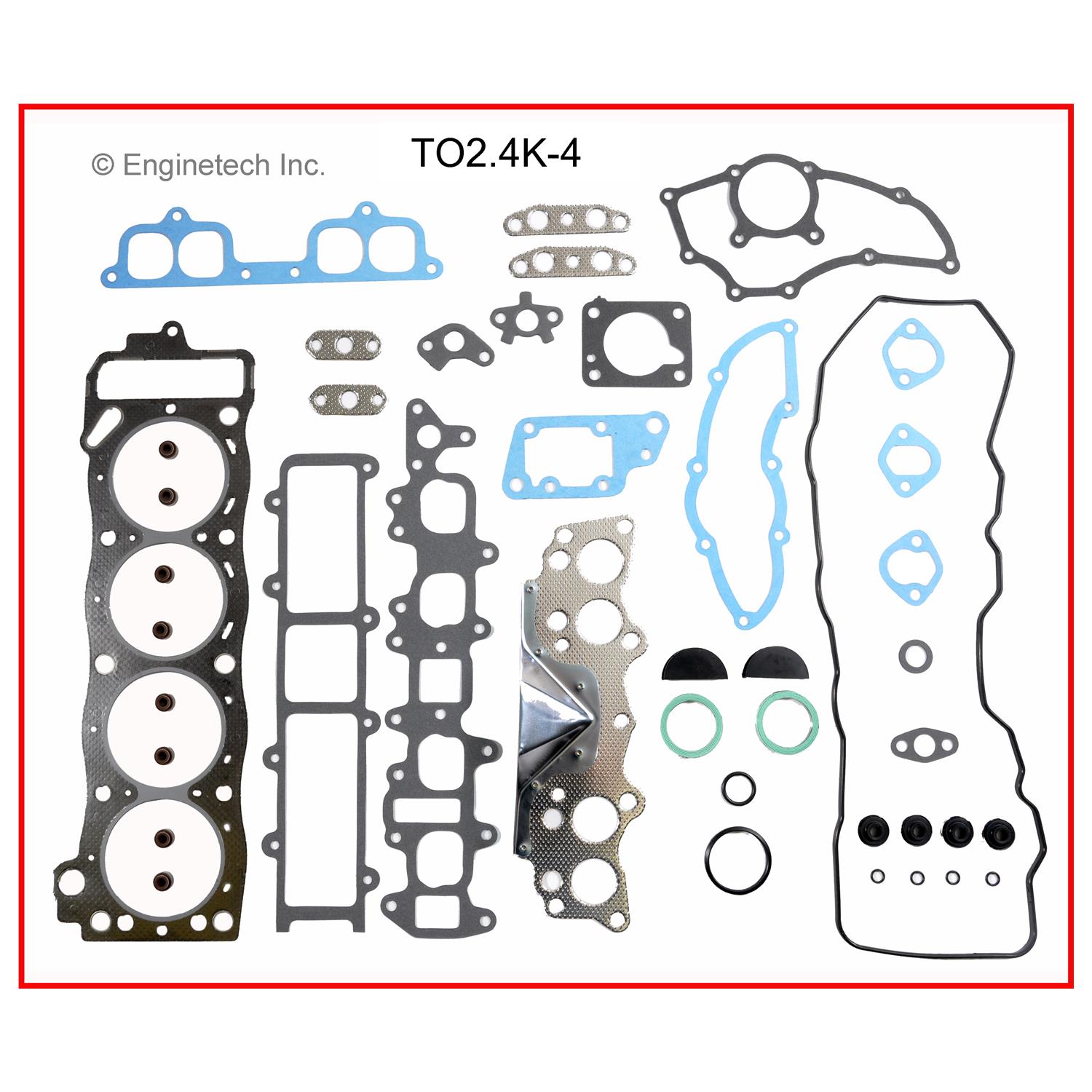 Enginetech Engine Full Gasket Set - Toyota Car and Truck - TO2.4K-4