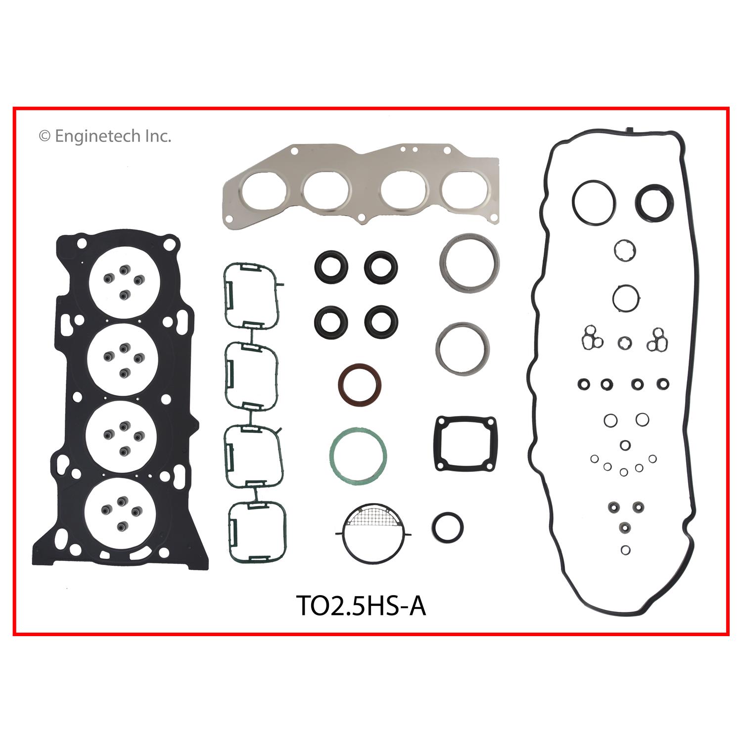 Enginetech Engine Cylinder Head Gasket Set - Toyota Car and Truck - TO2.5HS-A