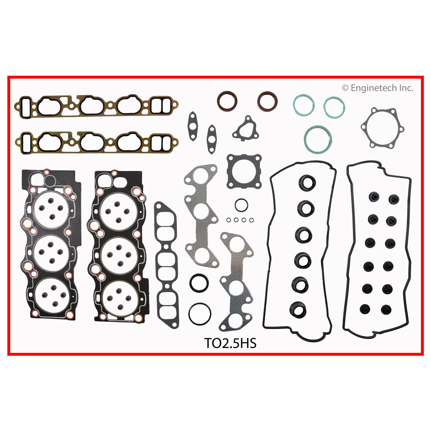 Enginetech Engine Cylinder Head Gasket Set - Toyota Car and Truck - TO2.5HS