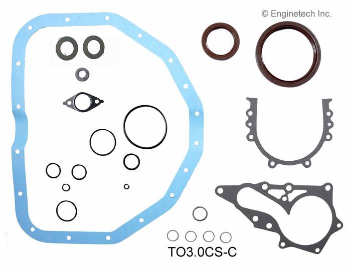 Enginetech Engine Lower End Gasket Set Toyota Car and Truck - TO3.0CS-C