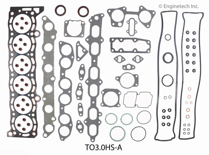 Enginetech Engine Cylinder Head Gasket Set - Toyota Car and Truck - TO3.0HS-A