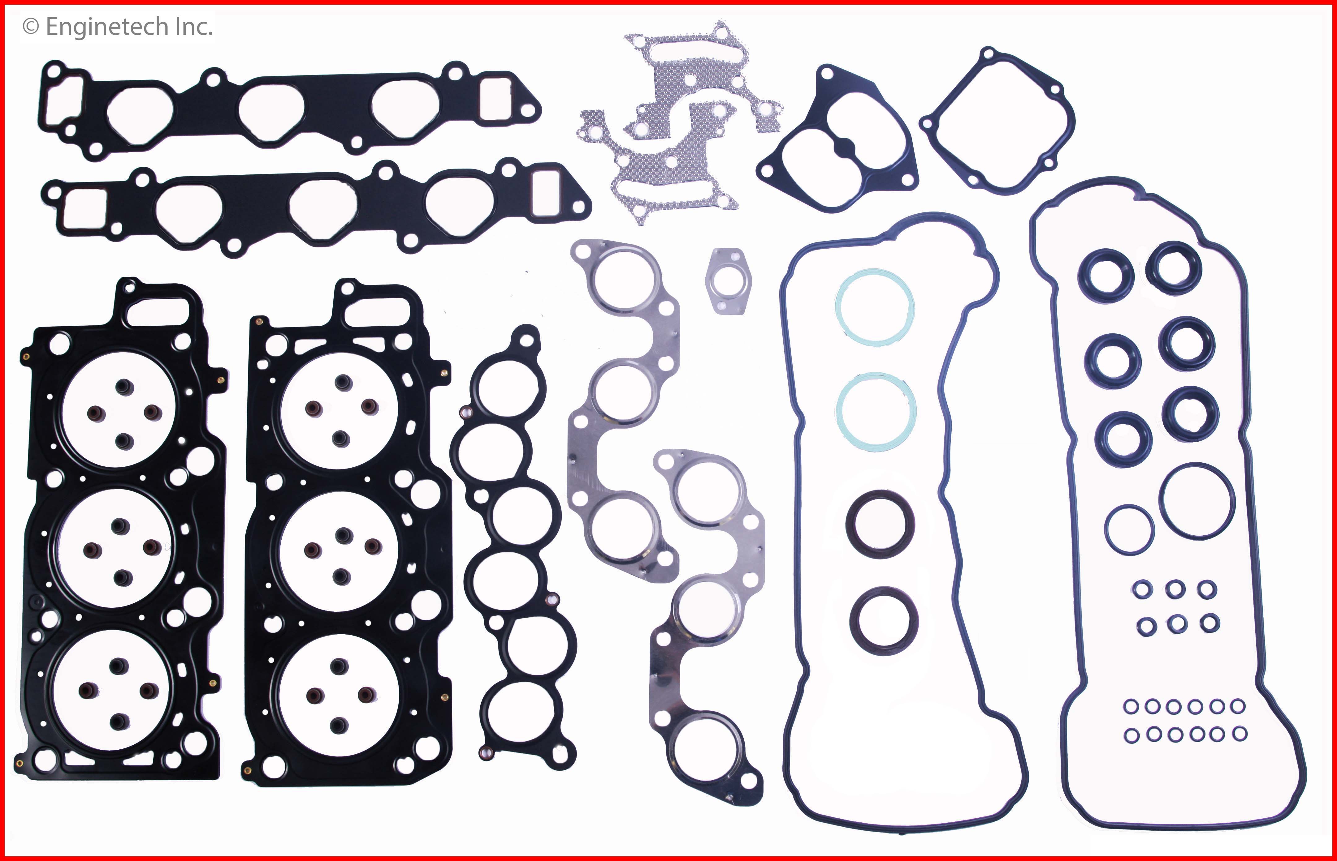 Enginetech Engine Cylinder Head Gasket Set - Toyota Car and Truck with Head Bolts - TO3.0HS-CWB