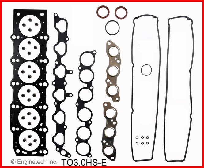 Enginetech Engine Cylinder Head Gasket Set - Toyota Car and Truck - TO3.0HS-E