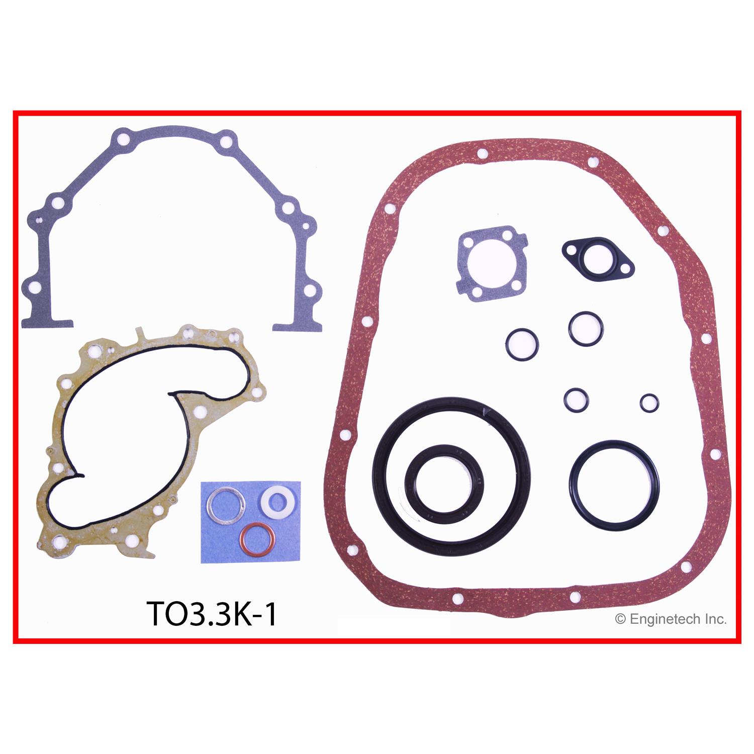 Enginetech Engine Full Gasket Set - Toyota Car and Truck - TO3.3K-1