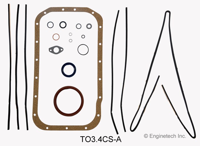 Enginetech Engine Lower End Gasket Set Toyota Car and Truck - TO3.4CS-A