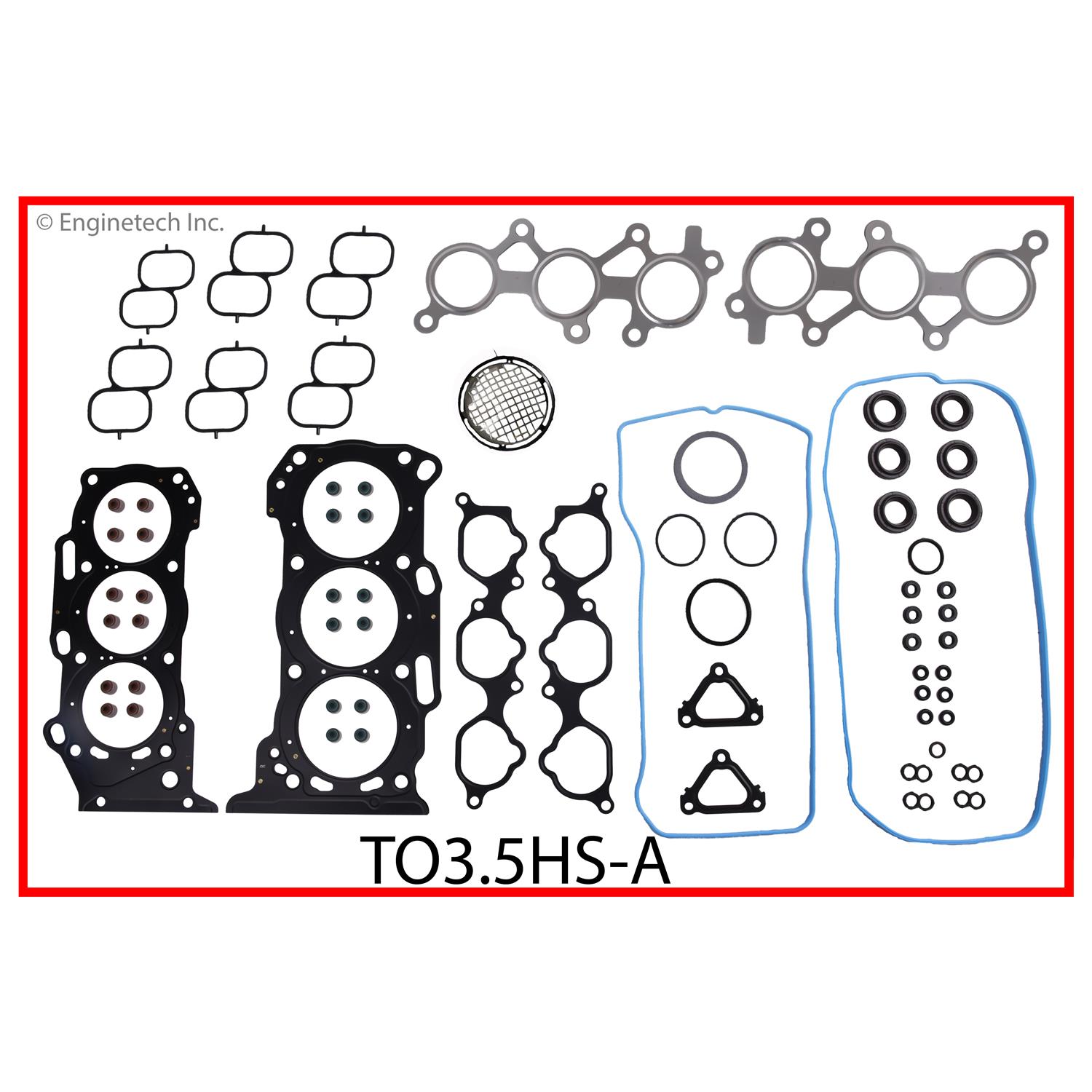 Enginetech Engine Cylinder Head Gasket Set - Toyota Car and Truck - TO3.5HS-A