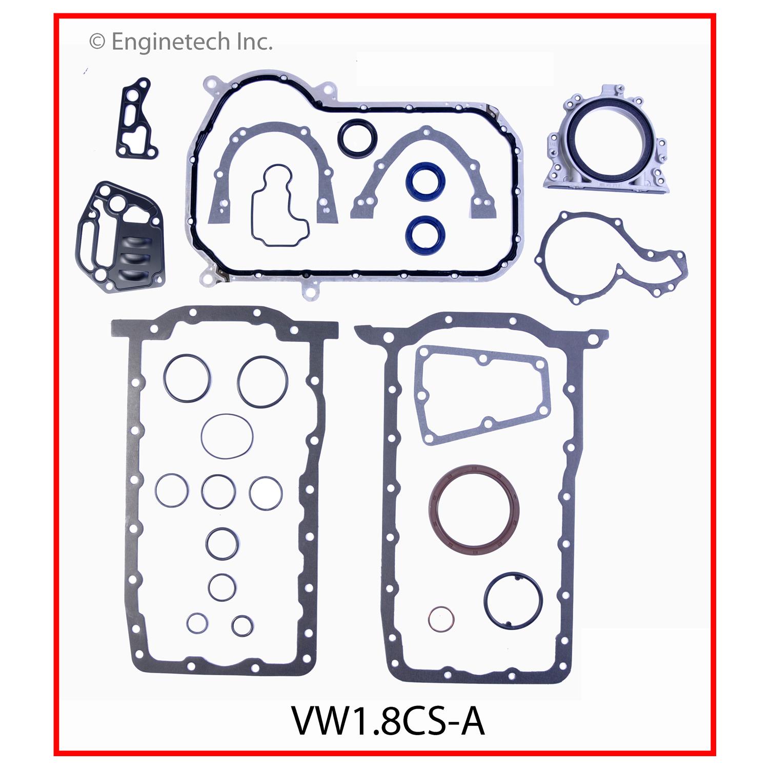 Enginetech Engine Lower End Gasket Set Volkswagen Car and Truck - VW1.8CS-A
