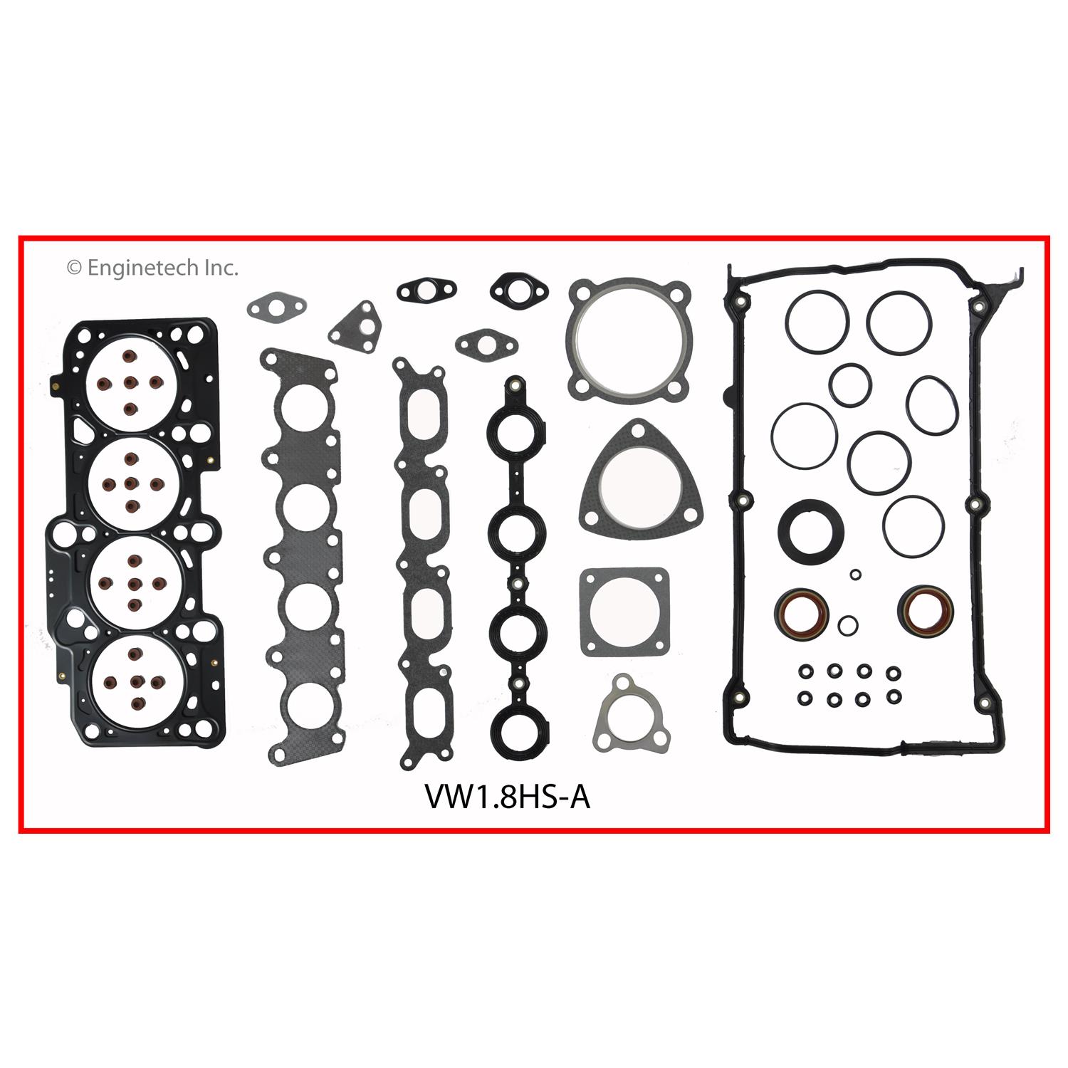 Enginetech Engine Cylinder Head Gasket Set - Volkswagen Car and Truck - VW1.8HS-A