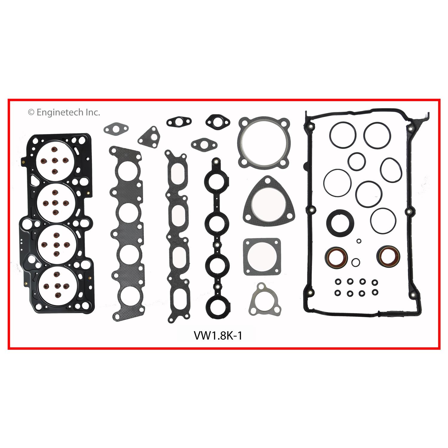 Enginetech Engine Full Gasket Set - Volkswagen Car and Truck - VW1.8K-1