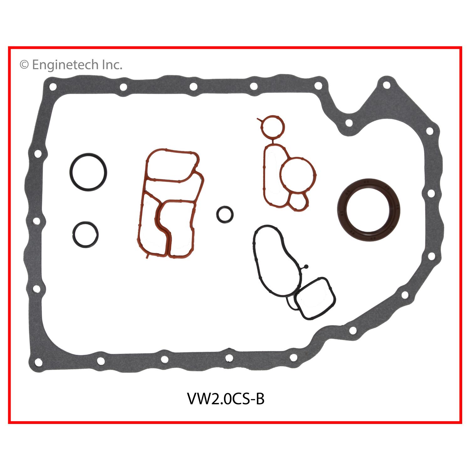 Enginetech Engine Lower End Gasket Set Volkswagen Car and Truck - VW2.0CS-B