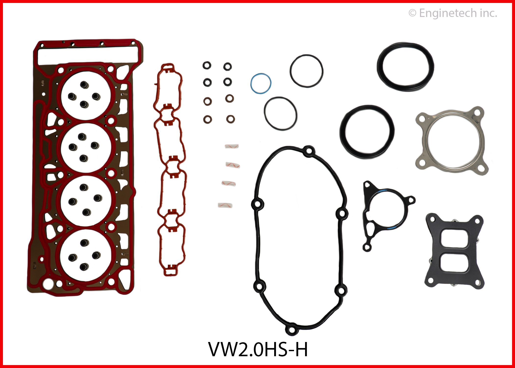 Enginetech Engine Cylinder Head Gasket Set - Volkswagen Car and Truck - VW2.0HS-H