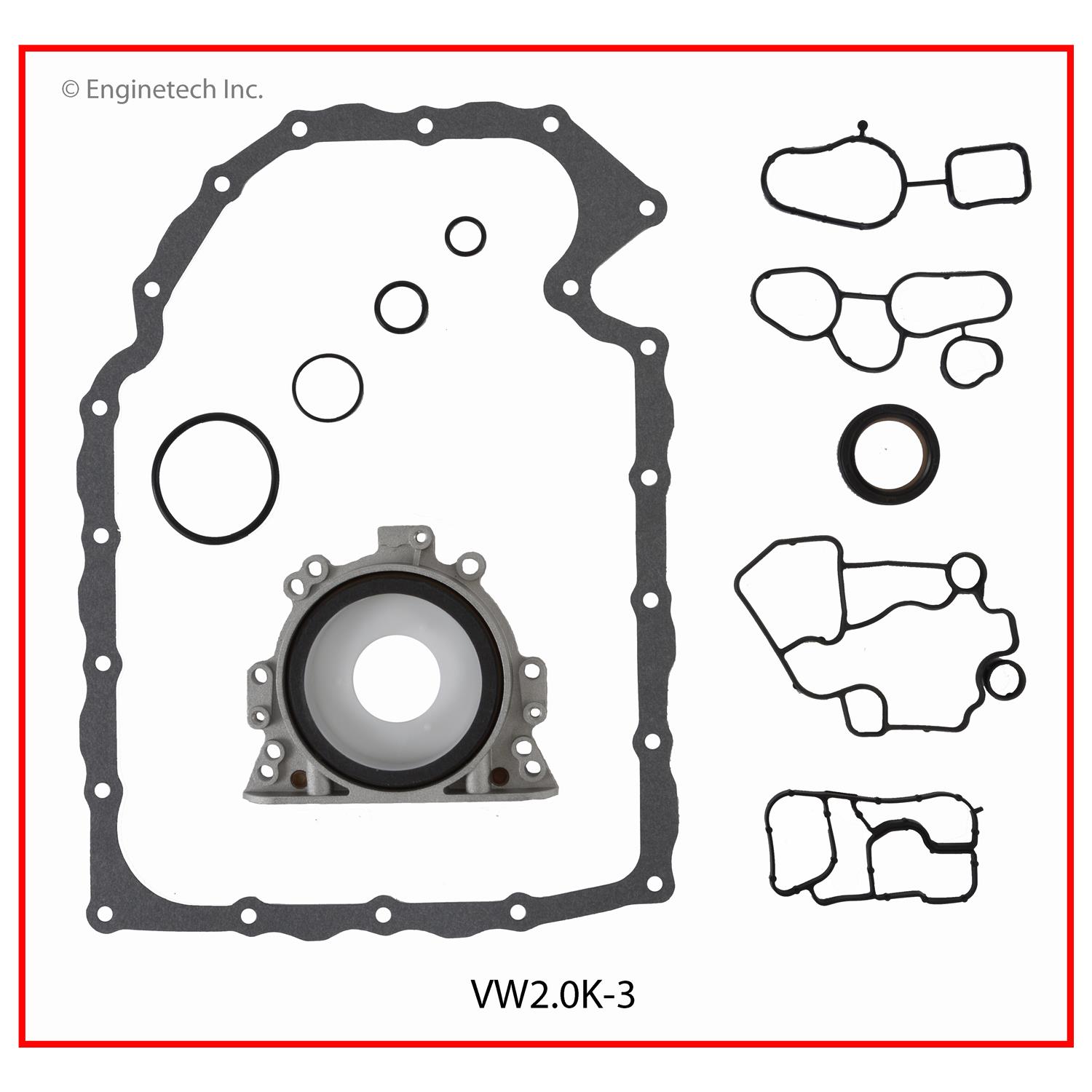 Enginetech Engine Full Gasket Set - Volkswagen Car and Truck - VW2.0K-3