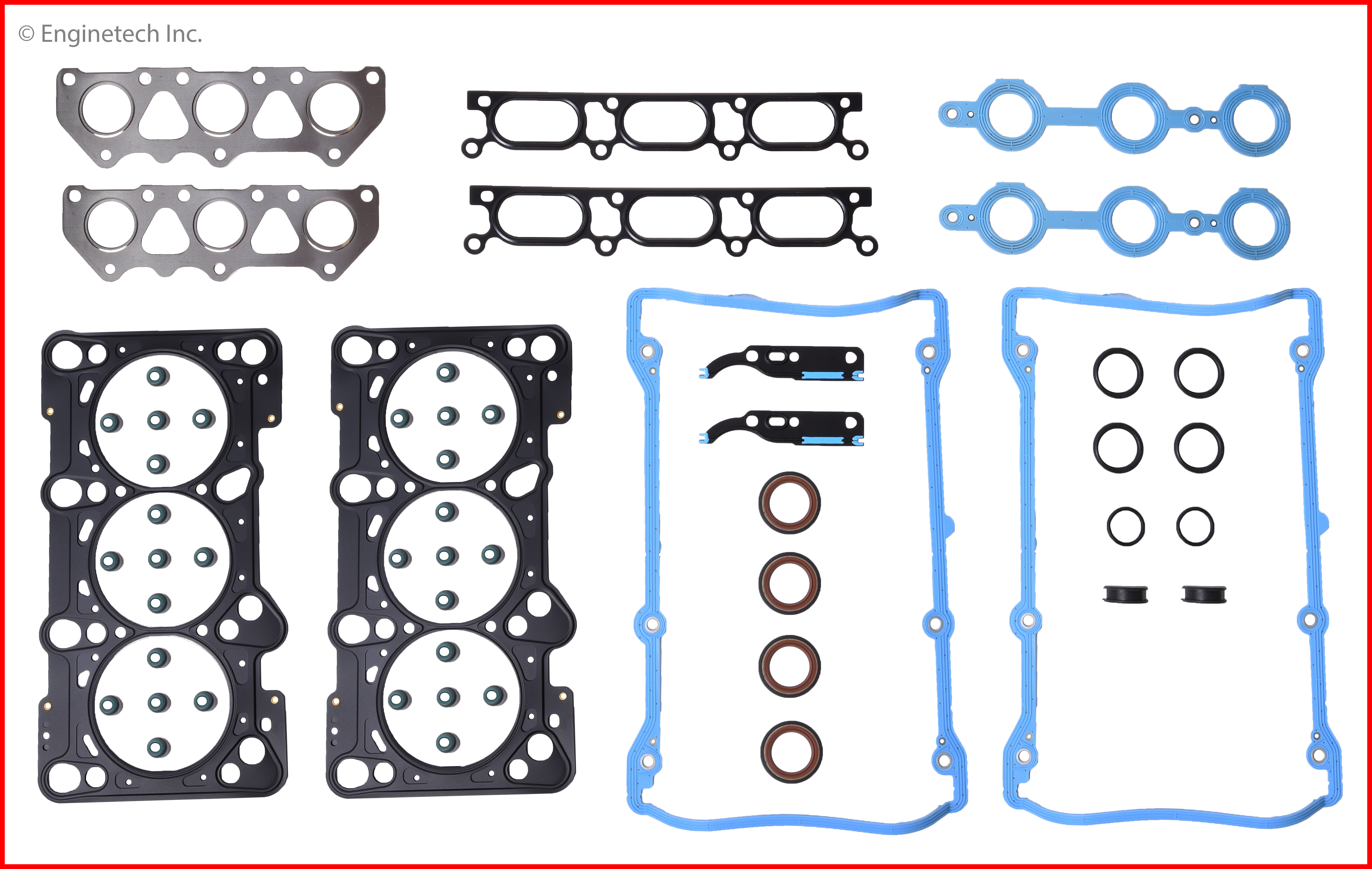 Enginetech Engine Cylinder Head Gasket Set - Volkswagen Car and Truck with Head Bolts - VW2.7HS-AWB