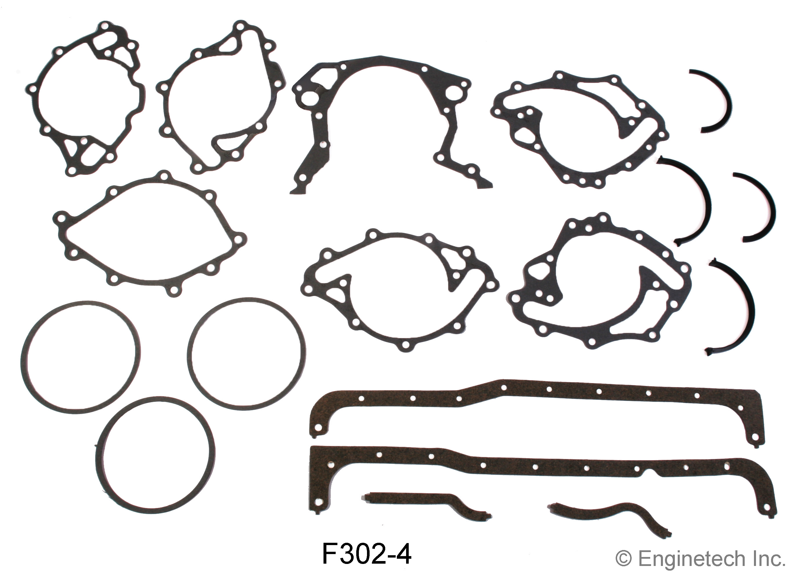 Engine Rebuild Overhaul Kit for 1977-1983 Ford SBF 302 5.0L 2 Piece Seal - Picture 4 of 9